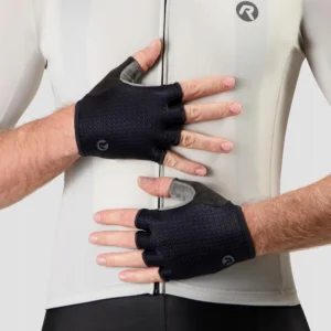 Rogelli CLASSIC - męskie rękawiczki rowerowe czarne - obrazek 2