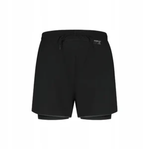 Rogelli DISTANCE - męskie spodenki do biegania 2w1 czarne - obrazek 2