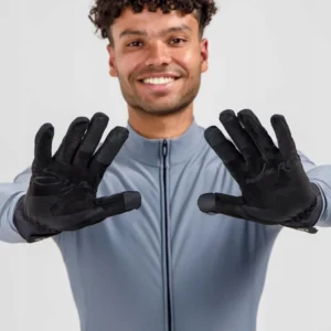 Rogelli SIGNATURE - męskie zimowe rękawiczki rowerowe czarne - obrazek 3