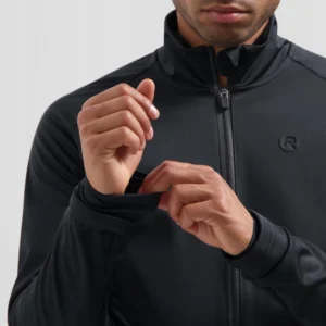 Rogelli ESSENTIAL II - męska zimowa kurtka rowerowa czarna - obrazek 7