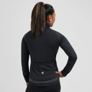 Rogelli ESSENTIAL II - damska zimowa kurtka rowerowa czarna - obrazek 5