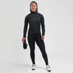 Rogelli ESSENTIAL II - damska zimowa kurtka rowerowa czarna - obrazek 9