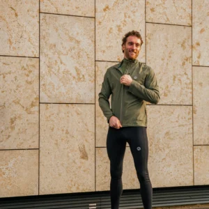 Rogelli CORE - męska wiatroodporna kurtka do biegania khaki - obrazek 6