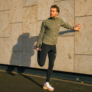 Rogelli CORE - męska wiatroodporna kurtka do biegania khaki - obrazek 9