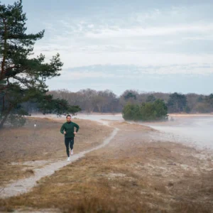 Rogelli ESSENTIAL - męska kurtka do biegania DWR khaki - obrazek 11