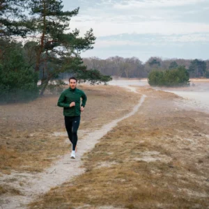 Rogelli ESSENTIAL - męska kurtka do biegania DWR khaki - obrazek 12