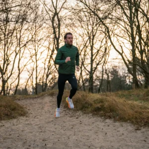 Rogelli ESSENTIAL - męska kurtka do biegania DWR khaki - obrazek 15