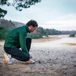 Rogelli ESSENTIAL - męska kurtka do biegania DWR khaki - obrazek 16