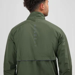 Rogelli ESSENTIAL - męska kurtka do biegania DWR khaki - obrazek 7