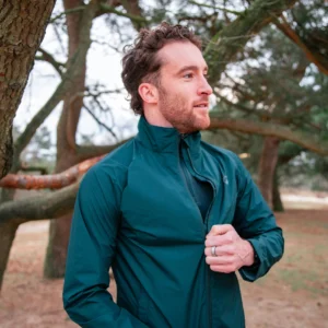 Rogelli ESSENTIAL - męska kurtka do biegania DWR granatowa - obrazek 11