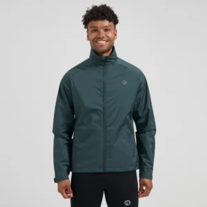 Rogelli ESSENTIAL - męska kurtka do biegania DWR granatowa - obrazek 3