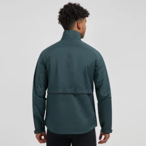 Rogelli ESSENTIAL - męska kurtka do biegania DWR granatowa - obrazek 4