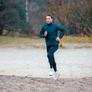 Rogelli ESSENTIAL - męska kurtka do biegania DWR granatowa - obrazek 9