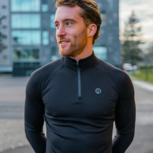 Rogelli ESSENTIAL - męska ocieplana koszulka do biegania z długim rękawem czarna - obrazek 11