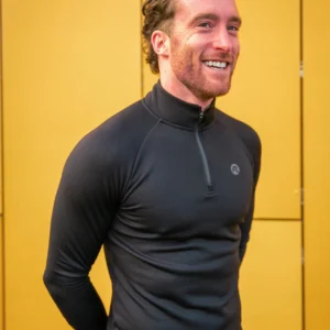 Rogelli ESSENTIAL - męska ocieplana koszulka do biegania z długim rękawem czarna - obrazek 12