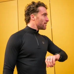 Rogelli ESSENTIAL - męska ocieplana koszulka do biegania z długim rękawem czarna - obrazek 13