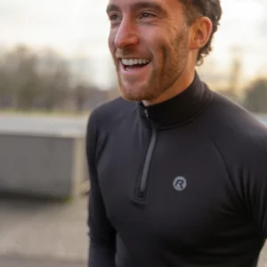 Rogelli ESSENTIAL - męska ocieplana koszulka do biegania z długim rękawem czarna - obrazek 10