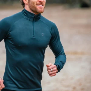 Rogelli ESSENTIAL - męska ocieplana koszulka do biegania z długim rękawem granatowa - obrazek 13