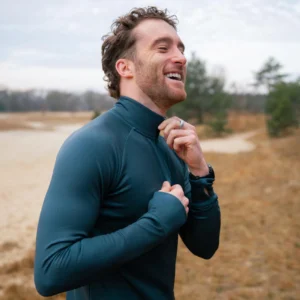 Rogelli ESSENTIAL - męska ocieplana koszulka do biegania z długim rękawem granatowa - obrazek 14