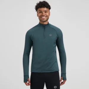 Rogelli ESSENTIAL - męska ocieplana koszulka do biegania z długim rękawem granatowa - obrazek 4