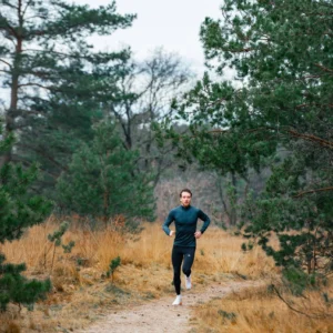 Rogelli ESSENTIAL - męska ocieplana koszulka do biegania z długim rękawem granatowa - obrazek 10