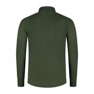 Rogelli ESSENTIAL - męska ocieplana koszulka do biegania z długim rękawem khaki - obrazek 2