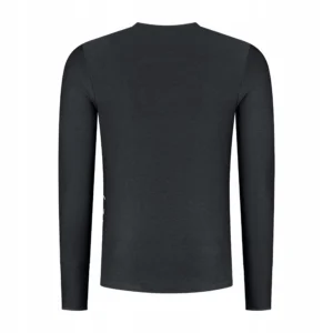 Rogelli ESSENTIAL - męska koszulka do biegania z długim rękawem czarna - obrazek 2