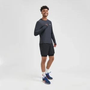 Rogelli ESSENTIAL - męska koszulka do biegania z długim rękawem czarna - obrazek 8