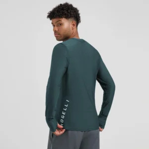 Rogelli ESSENTIAL - męska koszulka do biegania z długim rękawem granatowa - obrazek 5