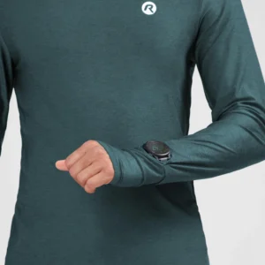 Rogelli ESSENTIAL - męska koszulka do biegania z długim rękawem granatowa - obrazek 6