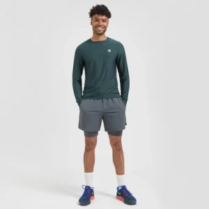 Rogelli ESSENTIAL - męska koszulka do biegania z długim rękawem granatowa - obrazek 8