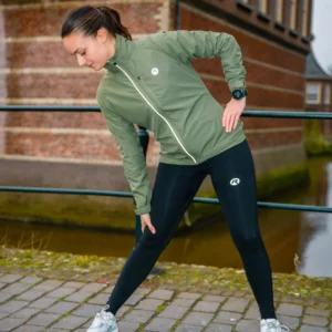 Rogelli CORE - damska kurtka do biegania khaki - obrazek 14