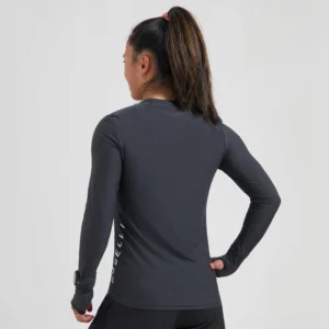 Rogelli ESSENTIAL - damska koszulka do biegania z długim rękawem czarna - obrazek 5