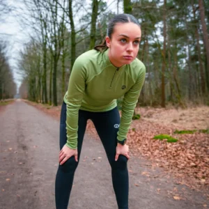 Rogelli ESSENTIAL - damska bluza do biegania zielona - obrazek 14