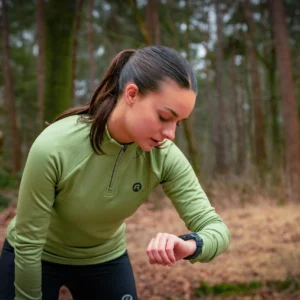 Rogelli ESSENTIAL - damska bluza do biegania zielona - obrazek 16