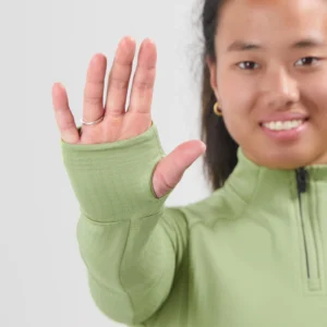 Rogelli ESSENTIAL - damska bluza do biegania zielona - obrazek 6