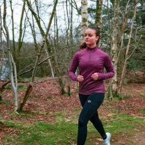 Rogelli ESSENTIAL - damska bluza do biegania bordowa - obrazek 9