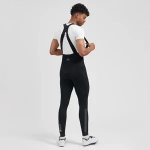 Rogelli DISTANCE II - męskie zimowe spodnie rowerowe z szelkami czarne - obrazek 6