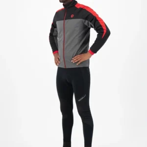 Rogelli FREEZE - męska zimowa kurtka rowerowa czarno-czerwona - obrazek 4