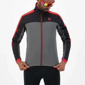 Rogelli FREEZE - męska zimowa kurtka rowerowa czarno-czerwona - obrazek 6