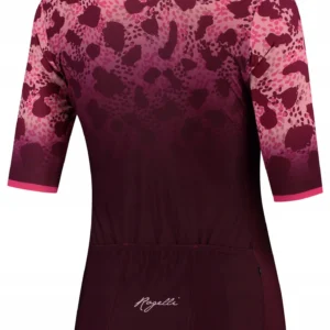 Rogelli ANIMAL - damska koszulka rowerowa z grafiką bordowa - obrazek 2