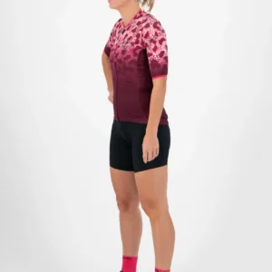 Rogelli ANIMAL - damska koszulka rowerowa z grafiką bordowa - obrazek 3
