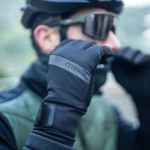 Rogelli NOVA - męskie zimowe rękawice rowerowe czarne - obrazek 4